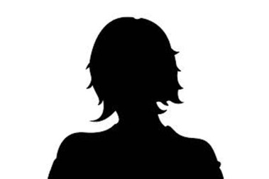 A silhouette of a woman